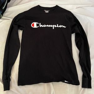 Black Champion Long Sleeve Tee Shirt small